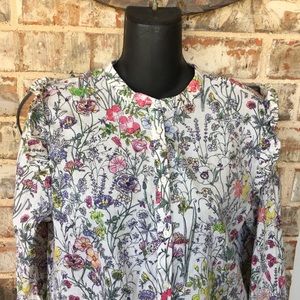 Top Blouse multi color L H&M 100%cotton